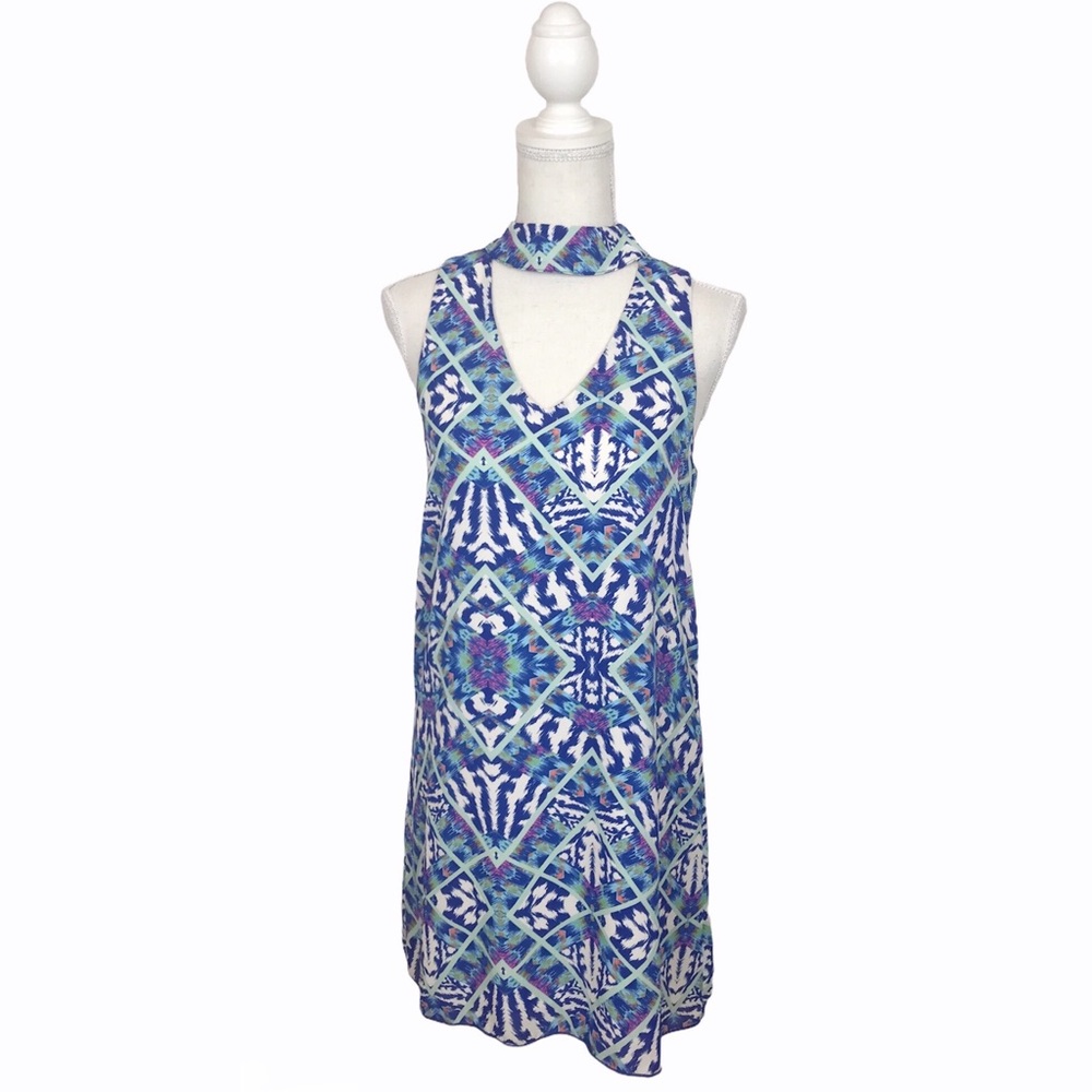 Abbeline Kaleidoscope Print Sleeveless Dress XS